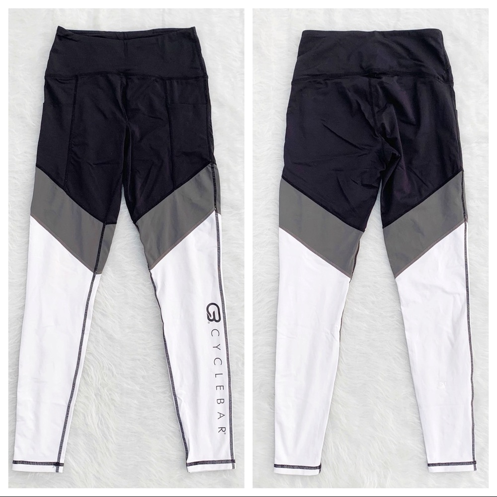GLYDER x CYCLEBAR LE Color Block Pocket Leggings S